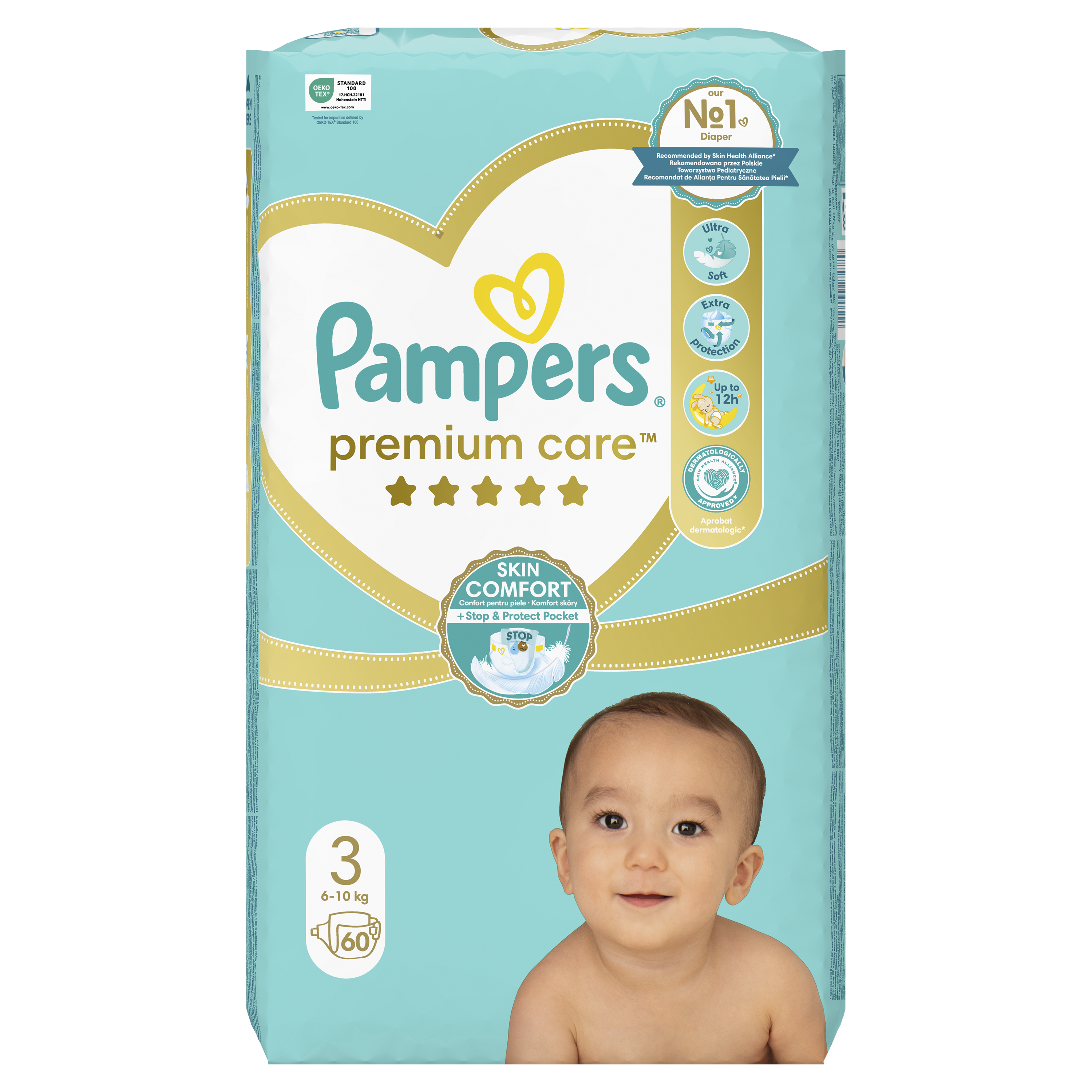 Pampers Premium Care Μέγεθος 3 3x60 Τεμάχια Jumbo