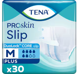 TENA Slip Plus Medium No3 30τμχ ProSkin – Πάνες Ακράτειας Ενηλίκων με Αυτοκόλλητες Ταινίες
