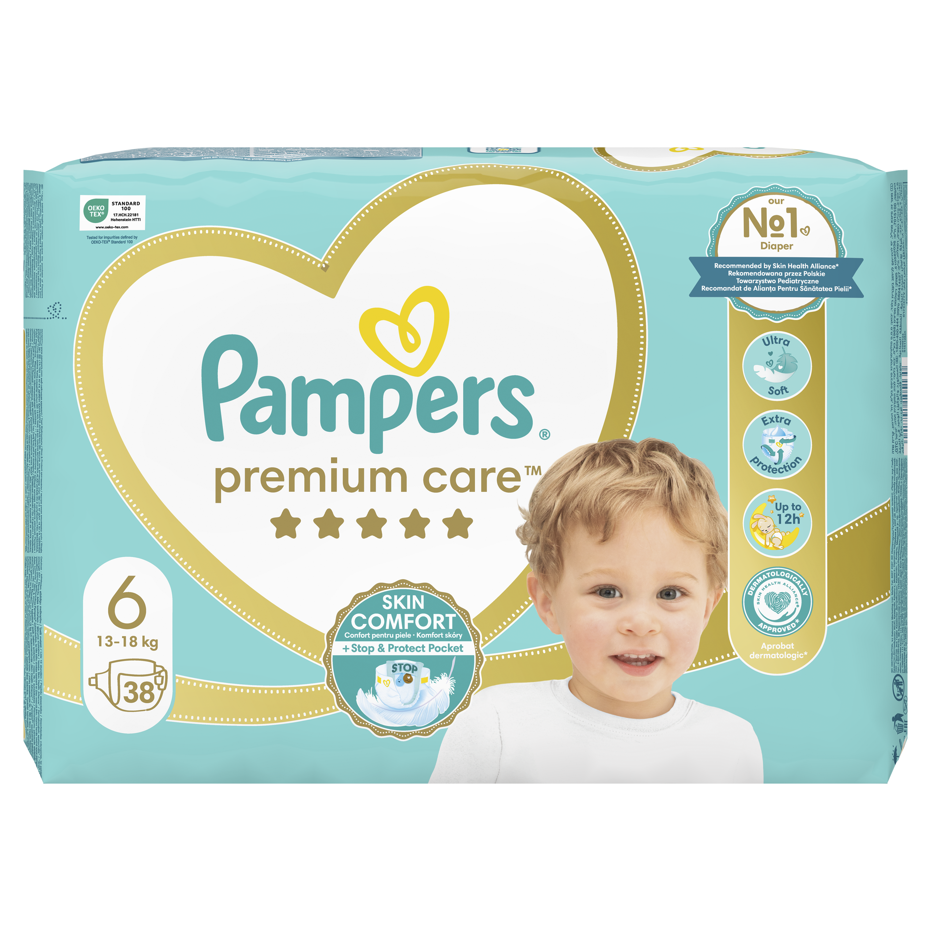 Pampers Premium Care Μέγεθος 6 (13+kg) 38 Τεμάχια