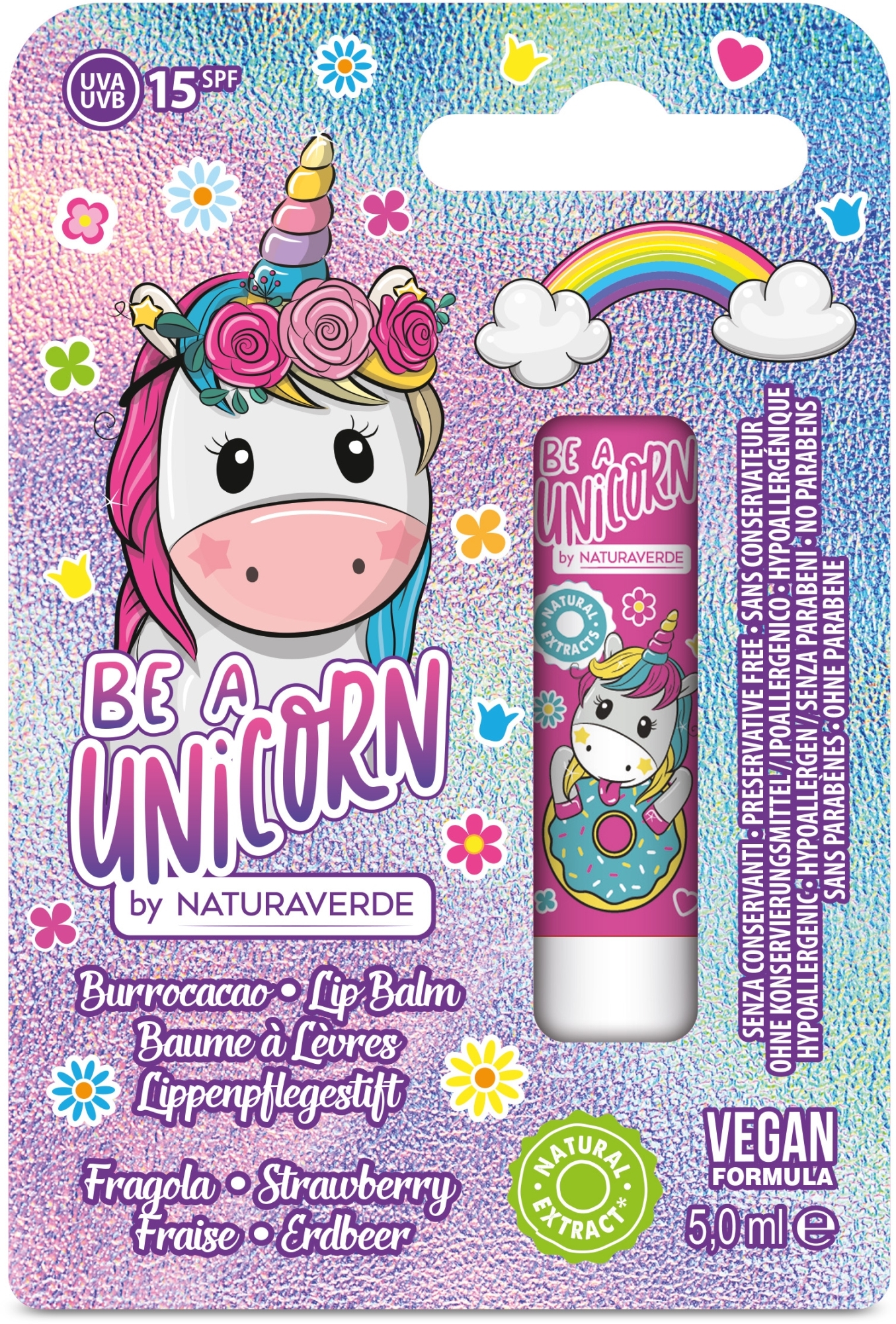 Lip Balm Φράουλα 5ml – Ενυδατικό Balm Χειλιών με Άρωμα Φράουλα Διάφανο Ροζ