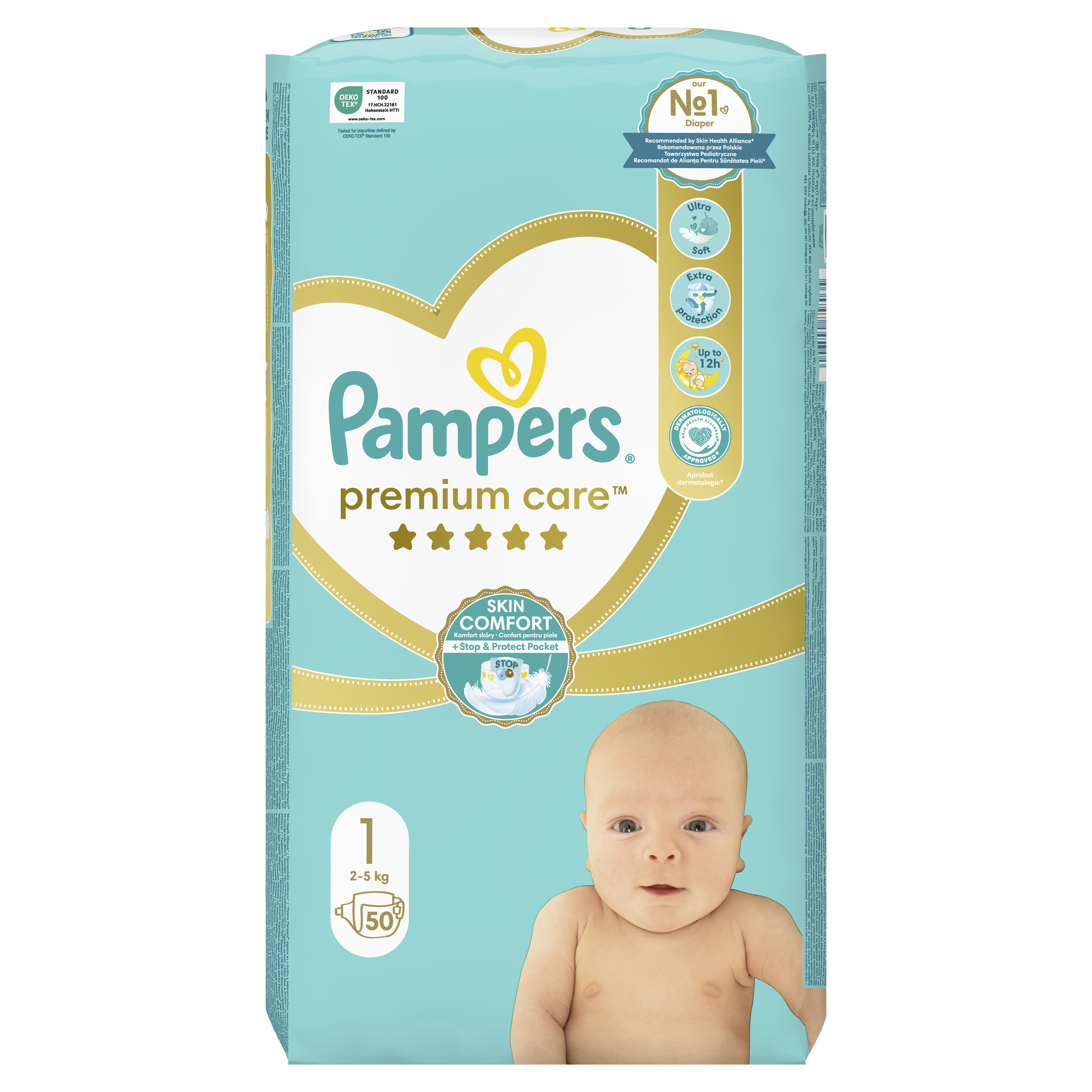 Pampers Premium Care Newborn 2x50 Τμχ – Πάνες για Νεογέννητα Υψηλής Προστασίας