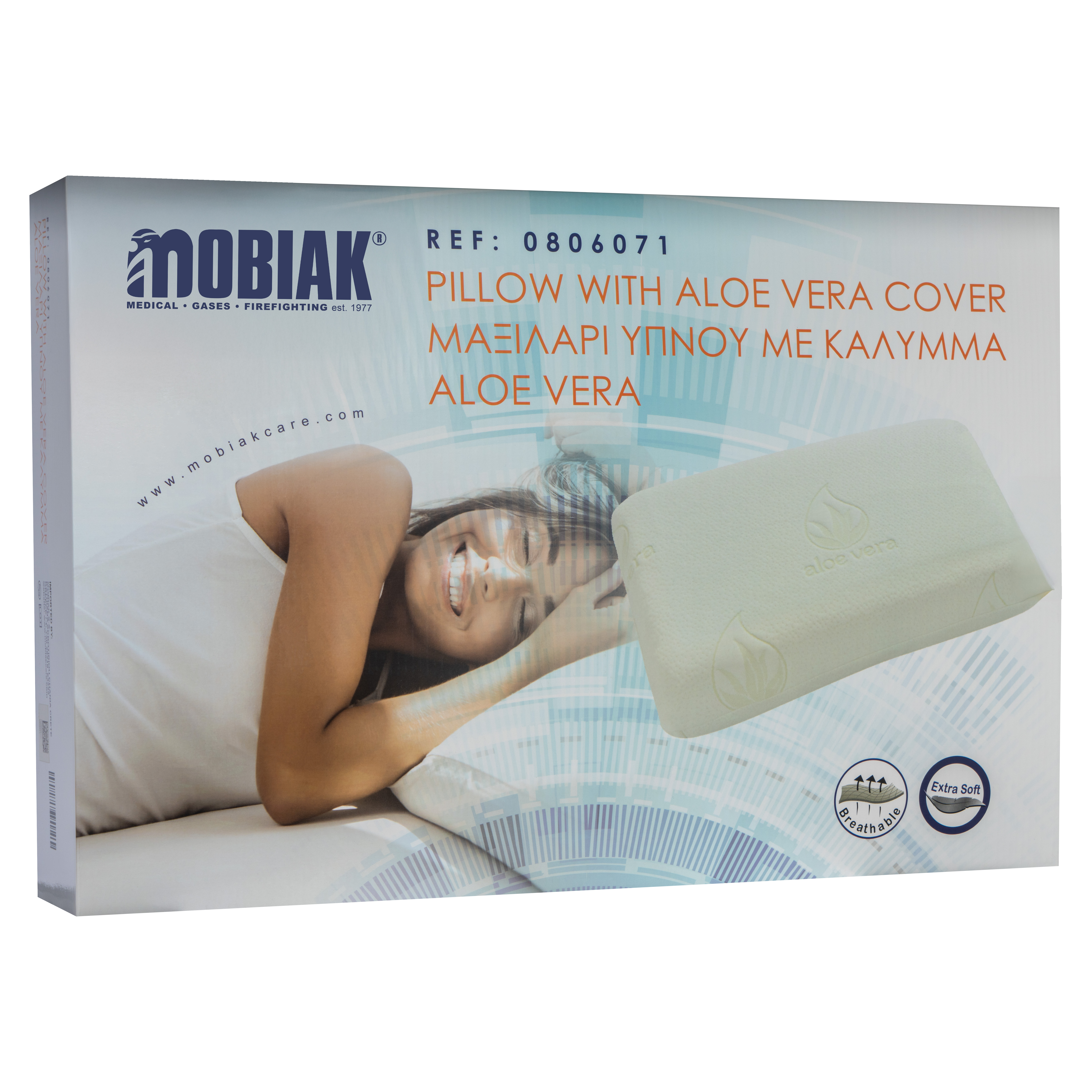 ΜΑΞΙΛΑΡΙ ΥΠΝΟΥ ALOE VERA MOBIAK 60×40×12 cm